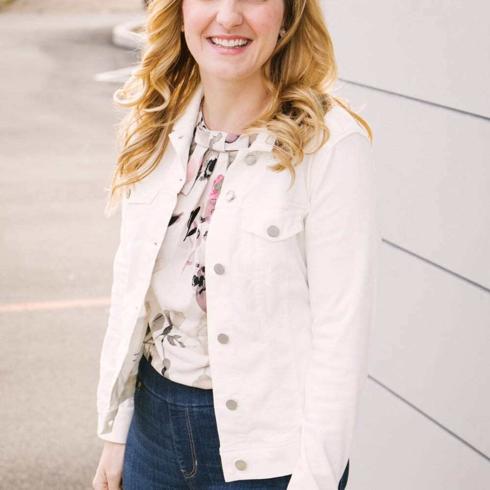 J. Crew Factory Classic Jean Denim Jacket in White Wash Size S New With Tags